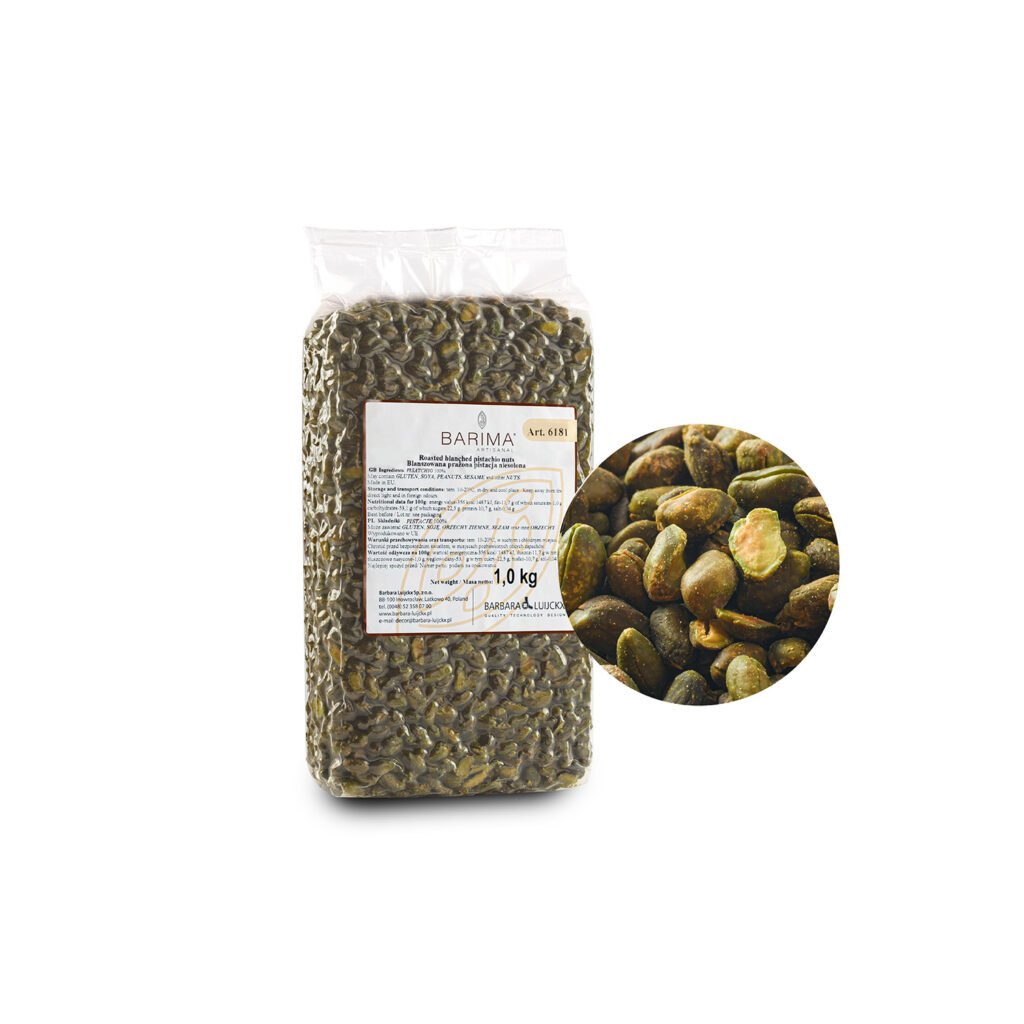 ROASTED BLANCHED PISTACHIO NUTS 1KG vacuum bag