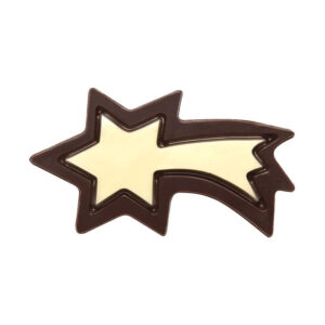 White falling star chocolate decoration for Christmas baking
