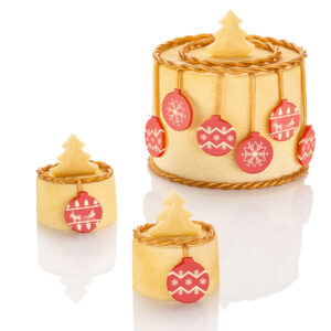 Christmas Cake and Monoportions Hanging Christmas Baubles