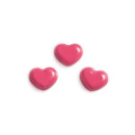 Hearts chocolate decorations - small, naturally-coloured pink hearts made from high-quality white chocolate for Valentine's Day treats