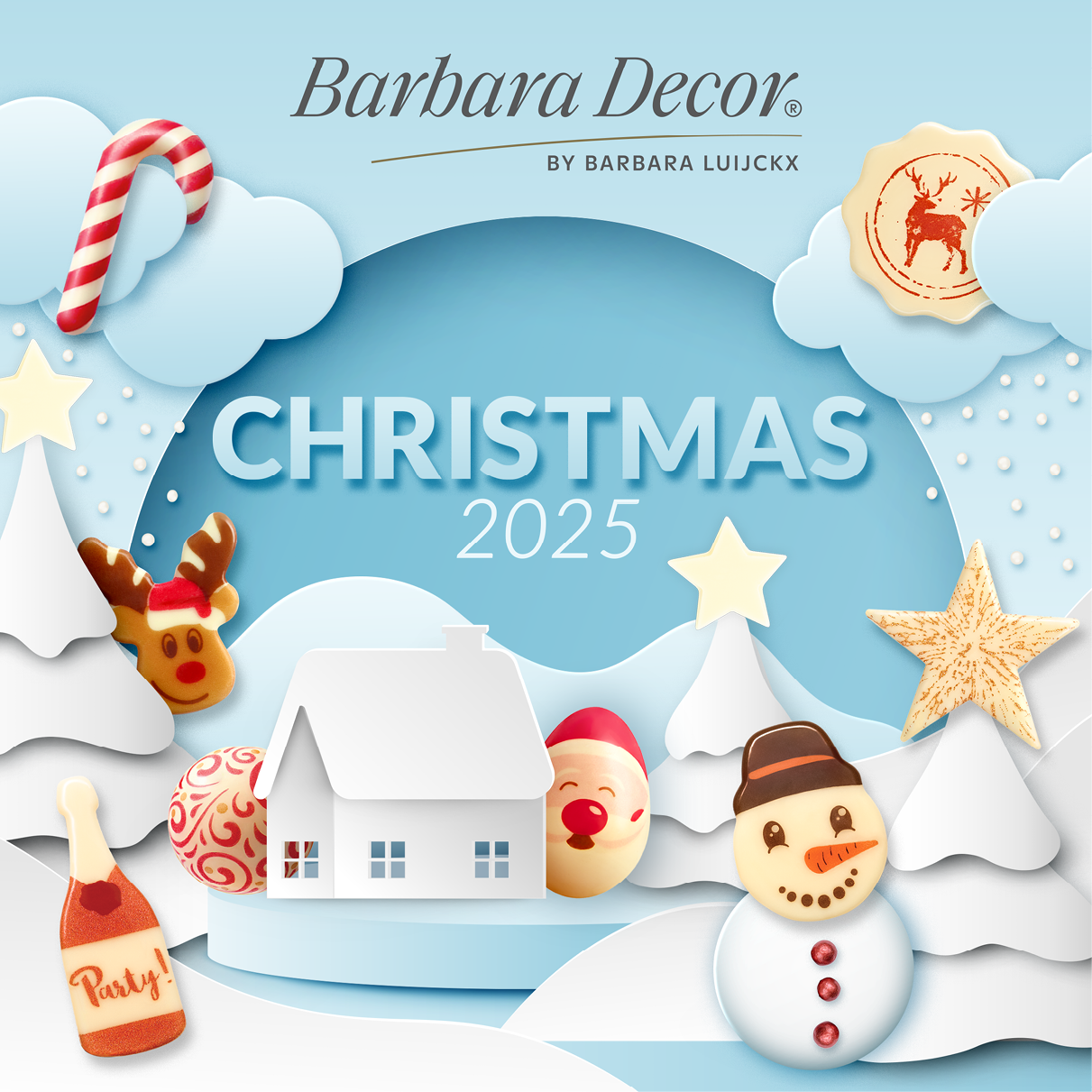 Seasonal decorations from chocolate - christmas