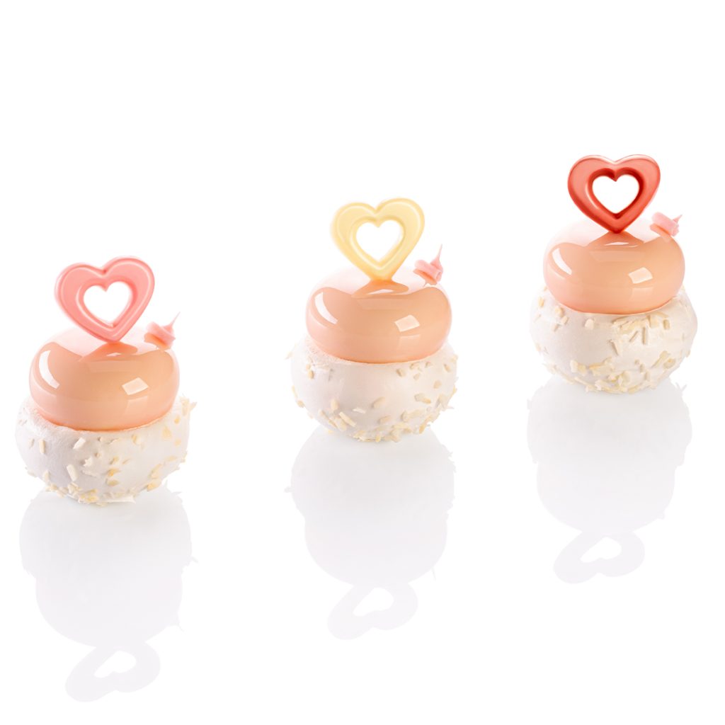 Chocolate hearts desseert