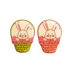 Chocolate bunnies in the baskets