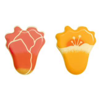 Chocolate tulip and bellflower