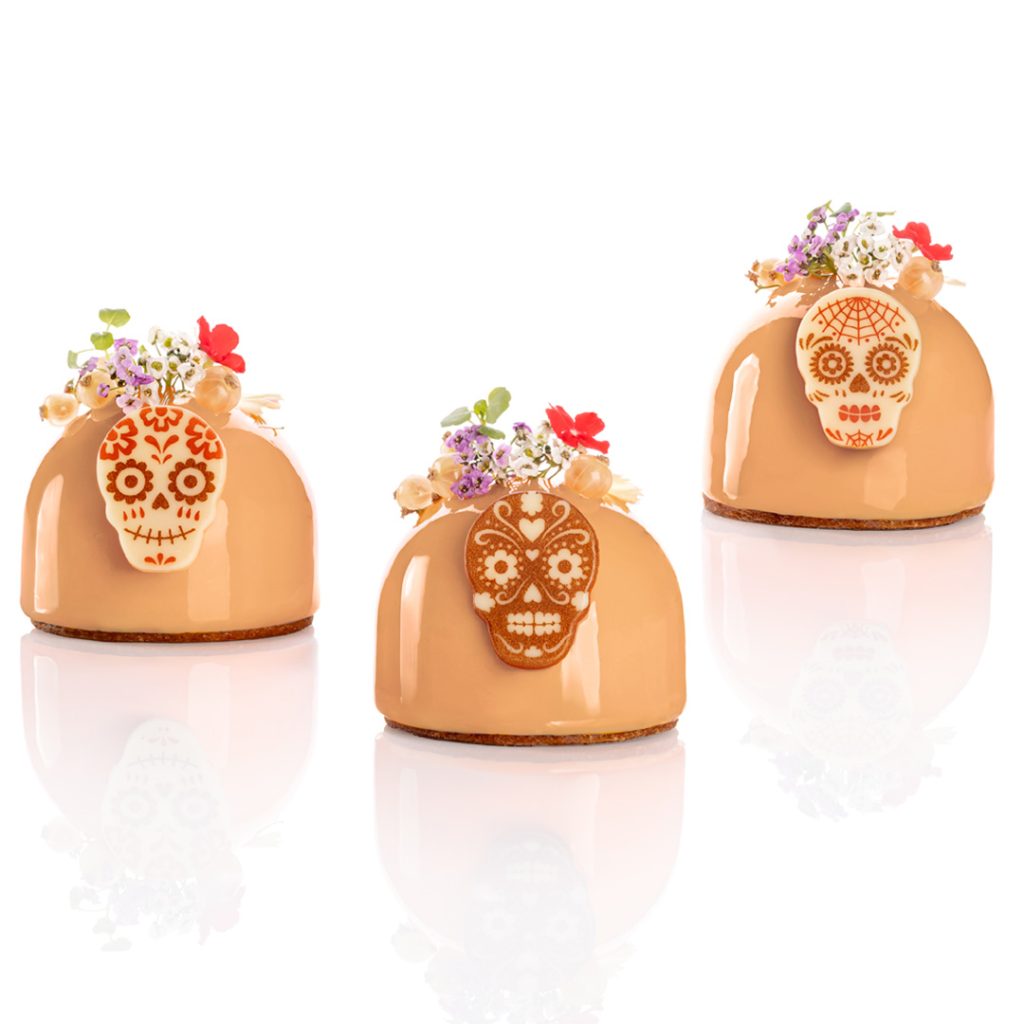 Coffe monoportions with catrinas skulls